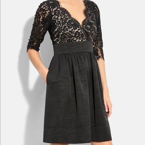 Eliza J black lace cocktail dress